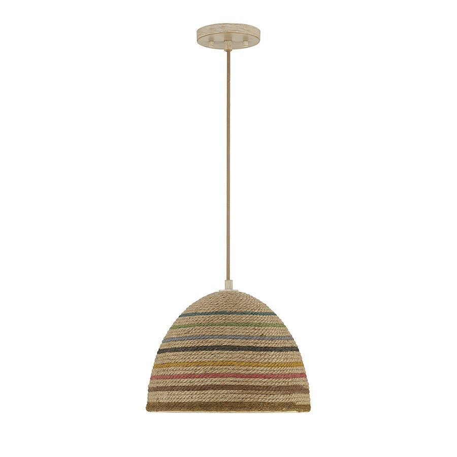 1 Light Pendant, Natural Rattan Color
