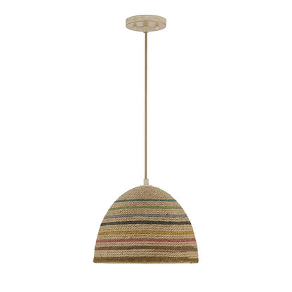 1 Light Pendant, Natural Rattan Color