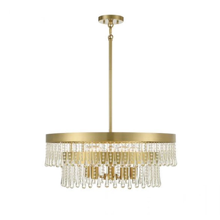 6 Light Pendant, Bisque White