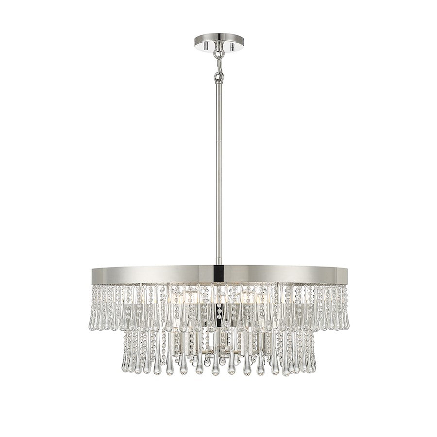 6 Light Pendant, Bisque White
