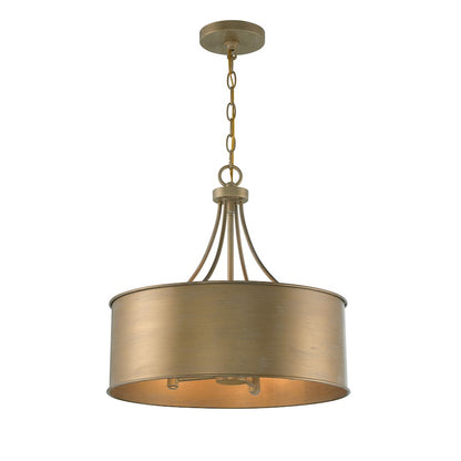 4 Light Pendant, Brushed Gold