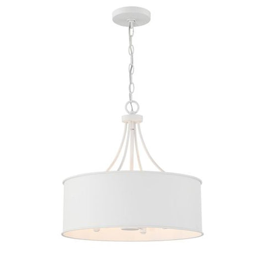 4 Light Pendant, Bisque White