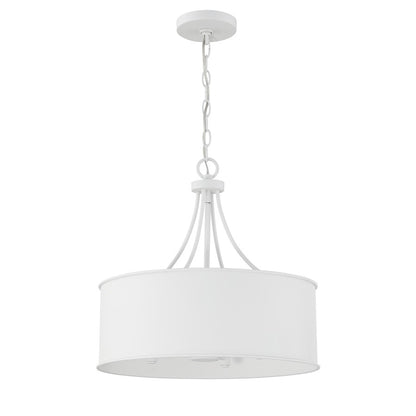 4 Light Pendant, Bisque White