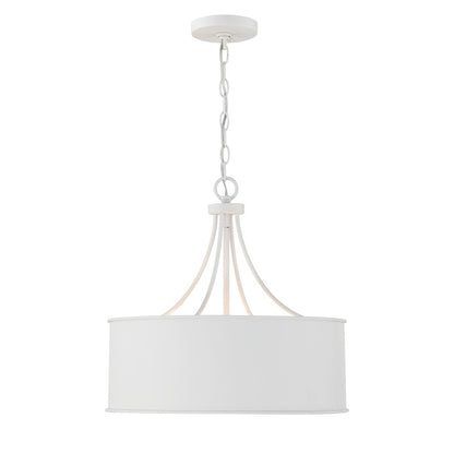 4 Light Pendant, Bisque White