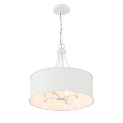 4 Light Pendant, Bisque White