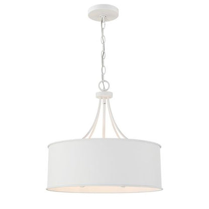 4 Light Pendant, Bisque White