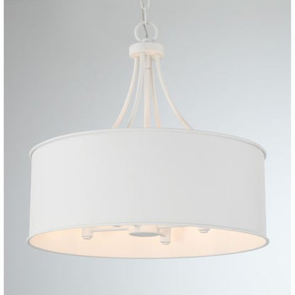 4 Light Pendant, Bisque White
