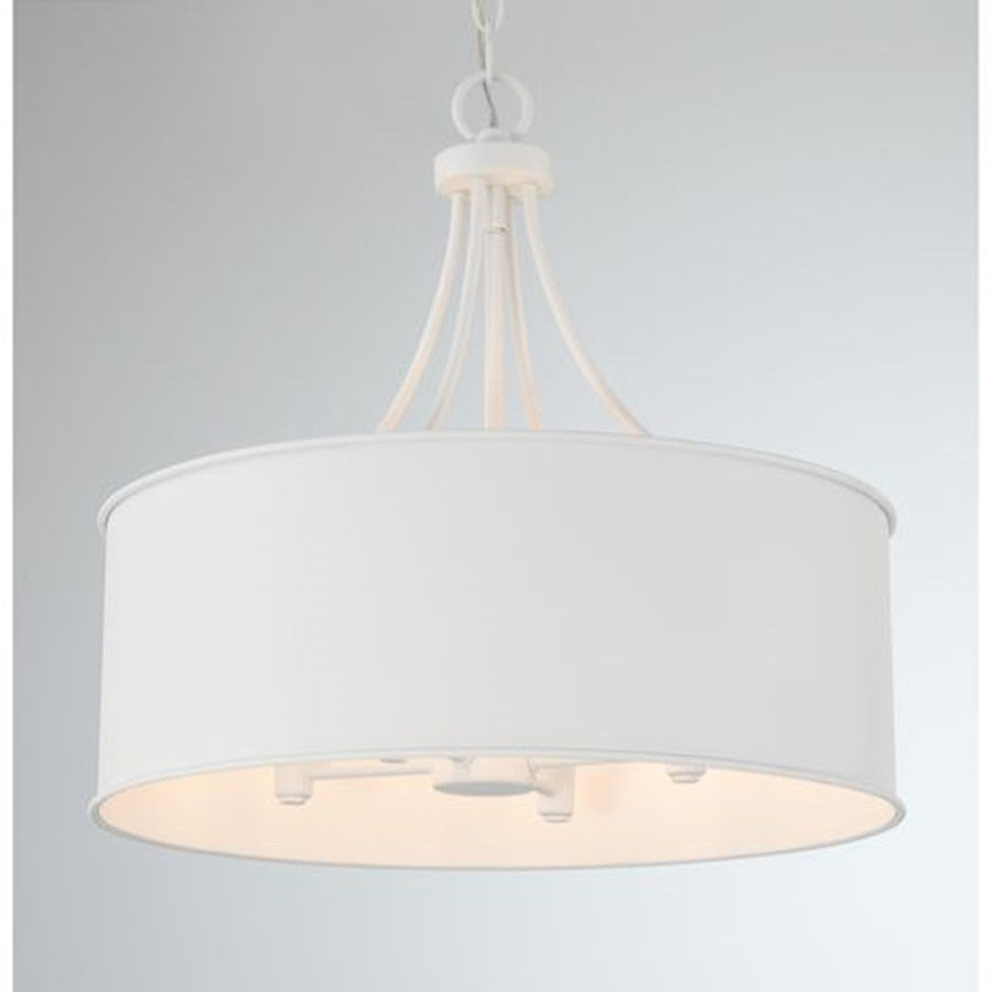 4 Light Pendant, Bisque White