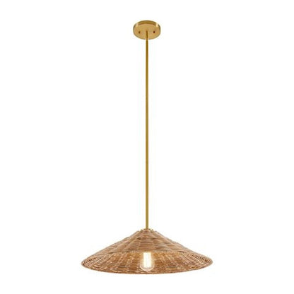 1 Light 20" Pendant, Natural Brass