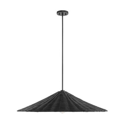1 Light 35" Pendant, Matte Black