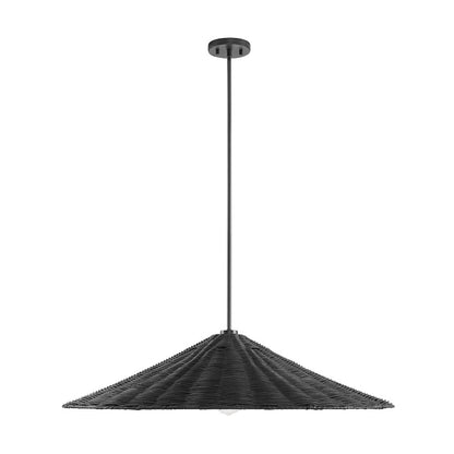 1 Light 35" Pendant, Matte Black