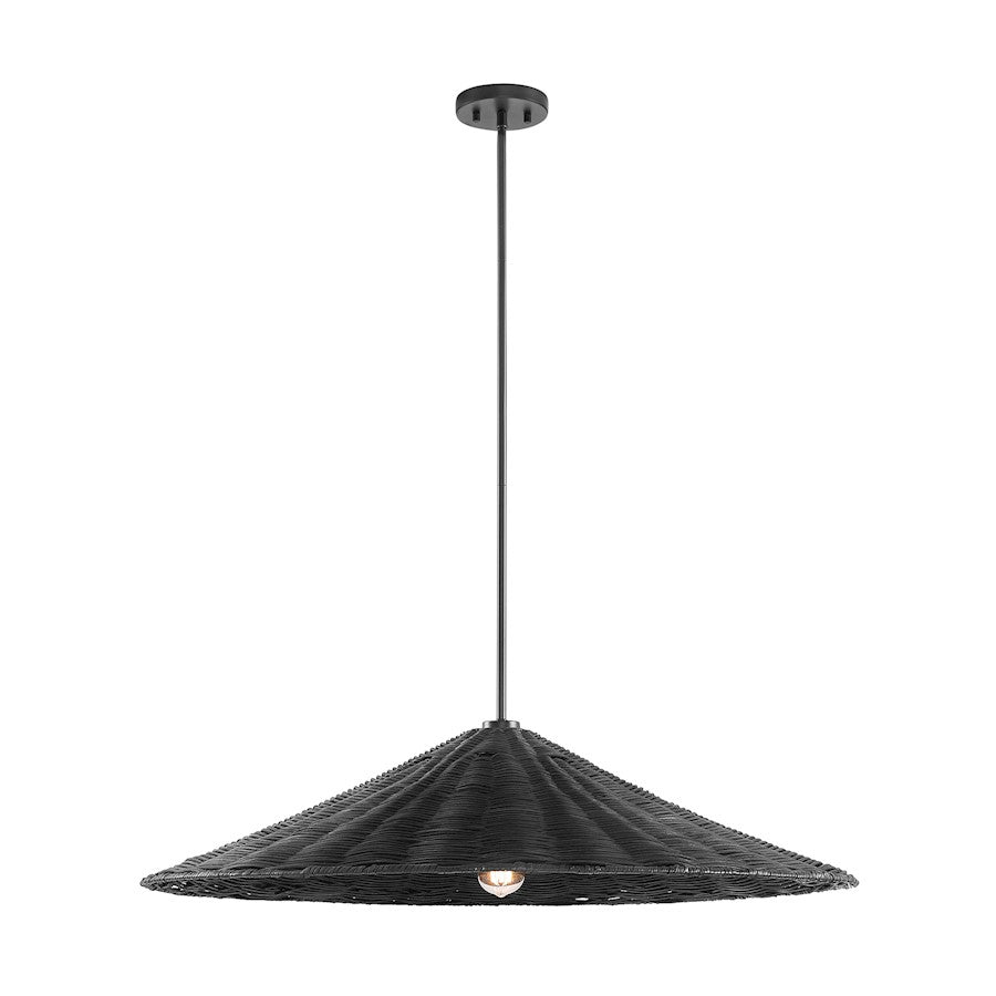 1 Light 35" Pendant, Matte Black