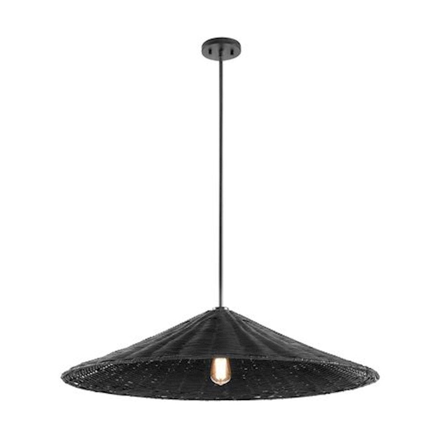 1 Light 35" Pendant, Matte Black