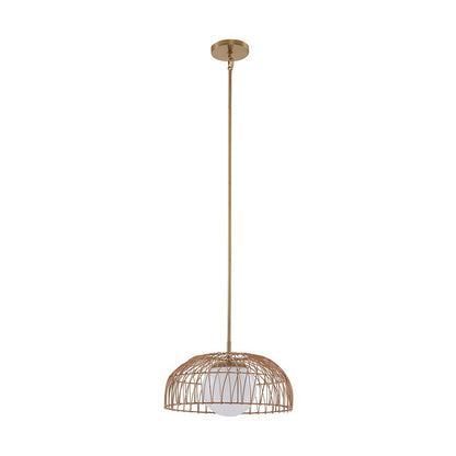 Savoy House 1-Light Convertible Pendant Or Semi-Flush, Natural Brass