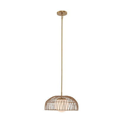 Savoy House 1-Light Convertible Pendant Or Semi-Flush, Natural Brass