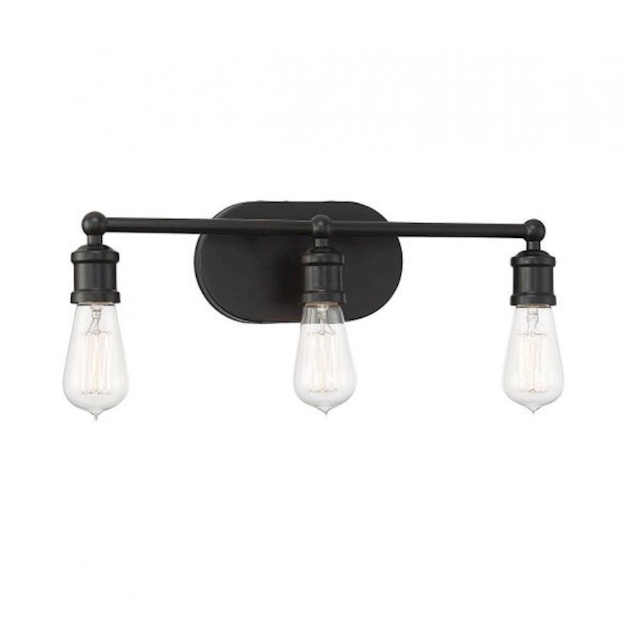 3-Light, 19" Bathroom Vanity Light, Oil Rubbed Bronze