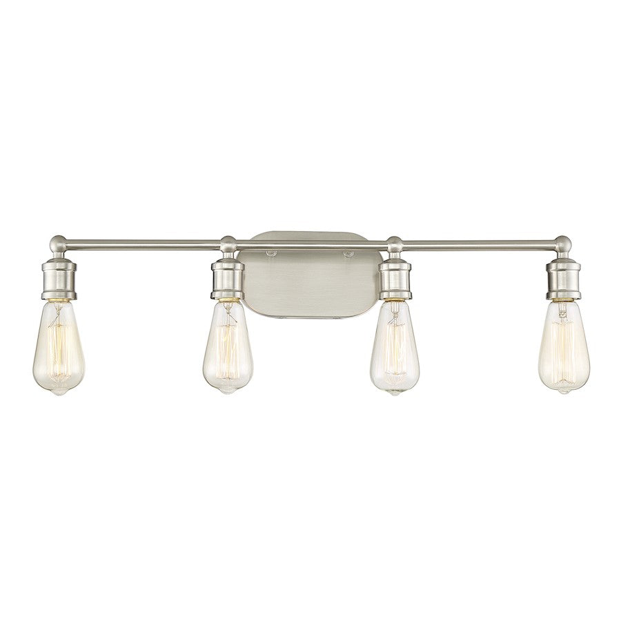 Savoy House 4-Light 27" Bathroom Vanity Light, Brushed Nickel - M80013BN