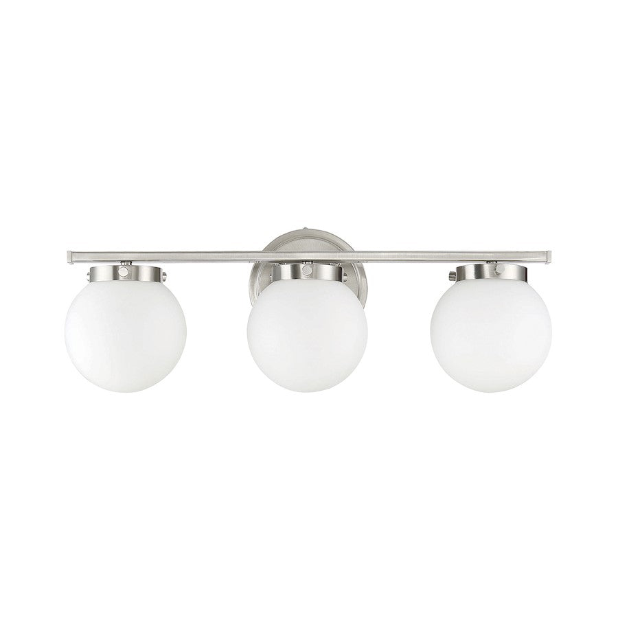 3-Light, 24" Bathroom Vanity Light, Brushed Nickel 23