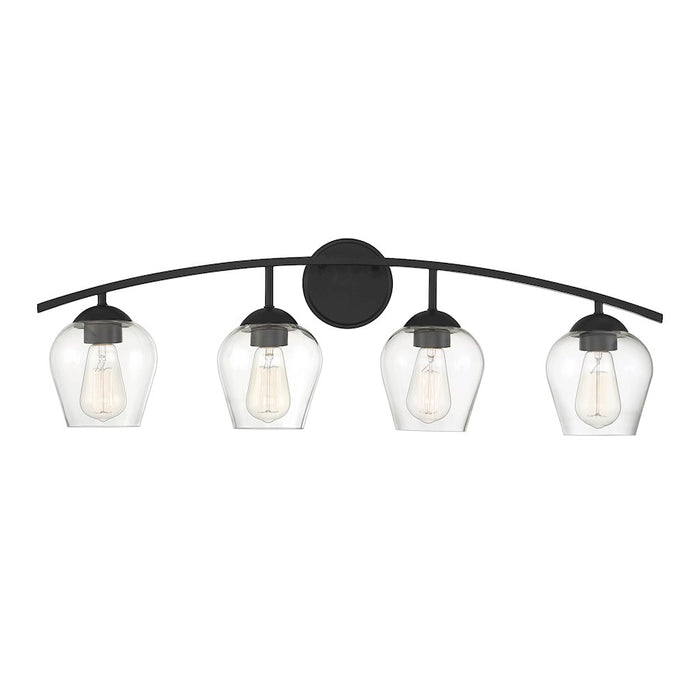 Savoy House 4-Light 33" Bathroom Vanity Light, Matte Black - M80033MBK