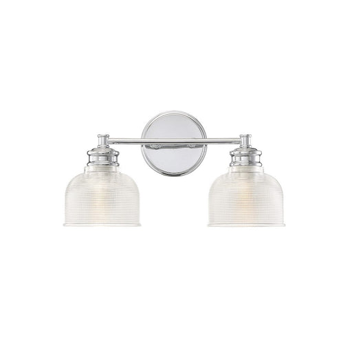 Savoy House 2-Light 16" Bathroom Vanity Light, Chrome/Halophane - M80034CH