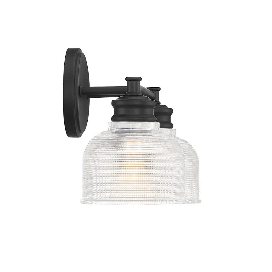 2-Light 16" Bathroom Vanity Light, Matte Black