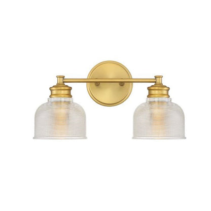 2-Light 16" Bathroom Vanity Light, Brass