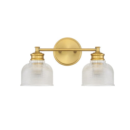 2-Light 16" Bathroom Vanity Light, Brass