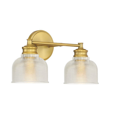 2-Light 16" Bathroom Vanity Light, Brass