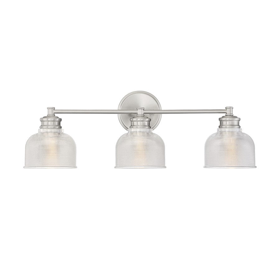3-Light 24" Bathroom Vanity Light, Brushed Nickel