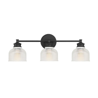 3-Light 24" Bathroom Vanity Light, Matte Black