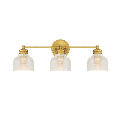 Savoy House 3-Light 24" Bathroom Vanity, Brass/Halophane - M80035NB