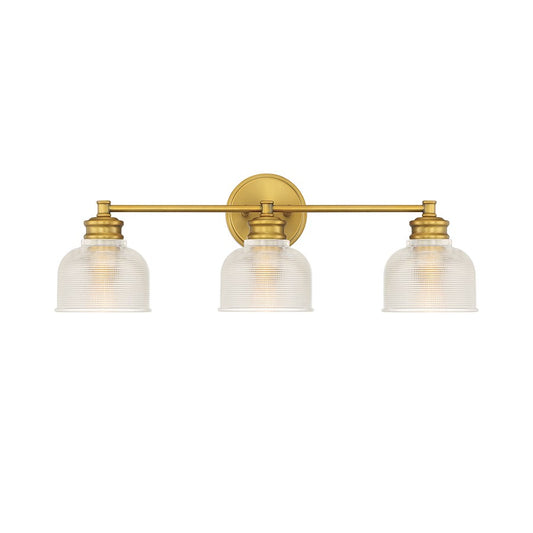 Savoy House 3-Light 24" Bathroom Vanity, Brass/Halophane - M80035NB