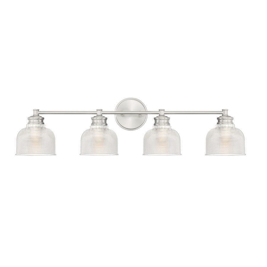 4-Light 32" Bathroom Vanity Light, Matte Black