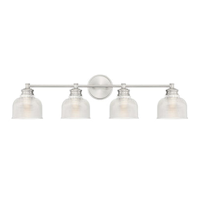 4-Light 32" Bathroom Vanity Light, Matte Black