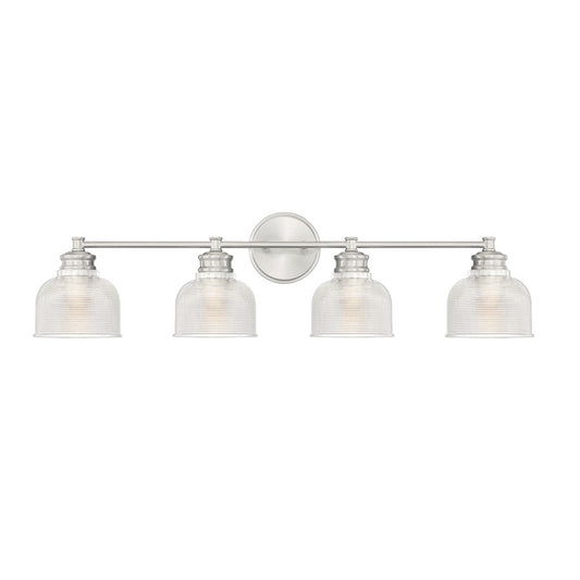 4-Light 32" Bathroom Vanity Light, Matte Black