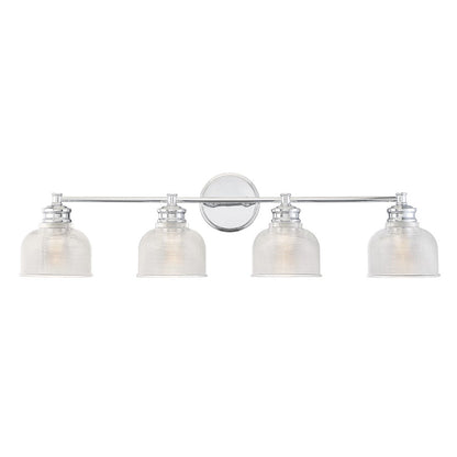 4-Light 32" Bathroom Vanity Light, Matte Black