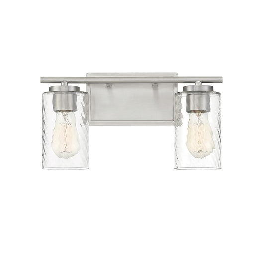 2-Light, 15" Bathroom Vanity Light, Matte Black