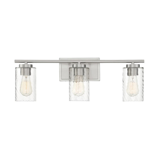 3-Light, 24" Bathroom Vanity Light, Matte Black