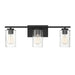 Savoy House 3-Light 24" Bathroom Vanity Light, Matte Black/Swirl - M80038MBK