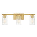 Savoy House 3-Light 24" Bathroom Vanity Light, Natural Brass/Swirl - M80038NB