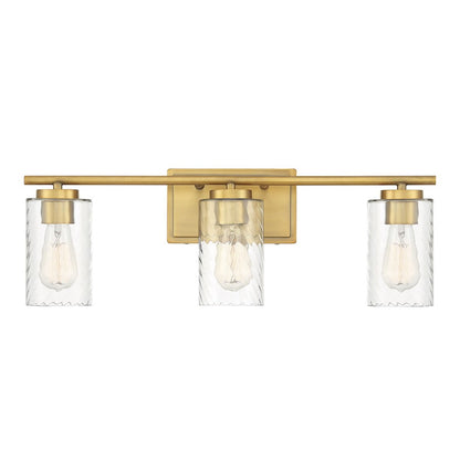 3-Light, 24" Bathroom Vanity Light, Matte Black