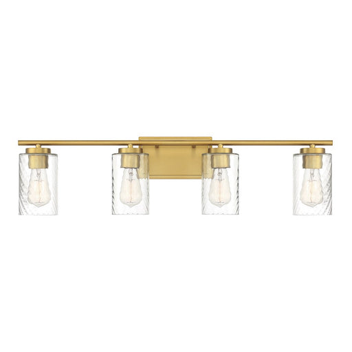 Savoy House 4-Light 32" Bathroom Vanity, Brass/Clear Swirl - M80039NB