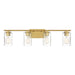 Savoy House 4-Light 32" Bathroom Vanity, Brass/Clear Swirl - M80039NB