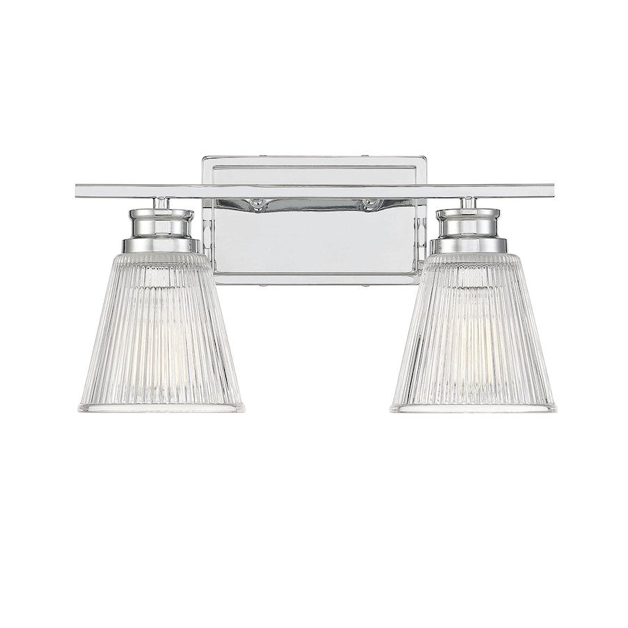 Savoy House 2-Light 16" Bathroom Vanity Light, Chrome - M80040CH