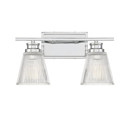 Savoy House 2-Light 16" Bathroom Vanity Light, Chrome - M80040CH