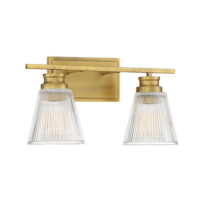 Savoy House 2-Light 16" Bathroom Vanity Light, Brass