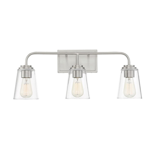 Savoy House 3-Light 24" Bathroom Vanity Light, Brushed Nickel - M80044BN