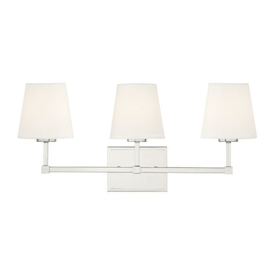 3-Light 24" Bathroom Vanity Light, Polished Nickel