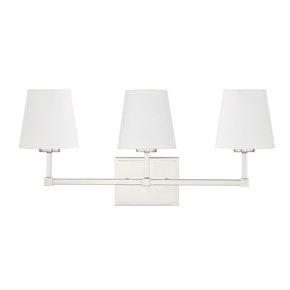 3-Light 24" Bathroom Vanity Light, Polished Nickel