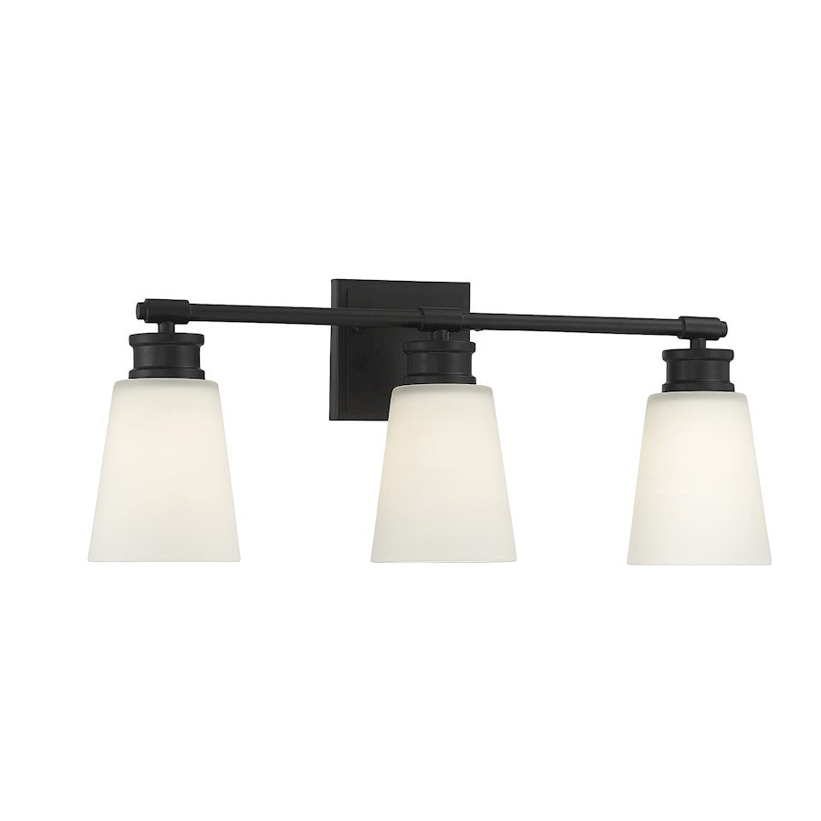 2-Light 14" Bathroom Vanity Light, Matte Black